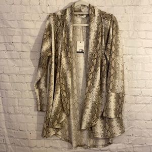 Petite Adele hi low open cardigan